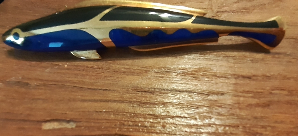 18 k Vintage Rare Tiffany & Co Fish Brooch